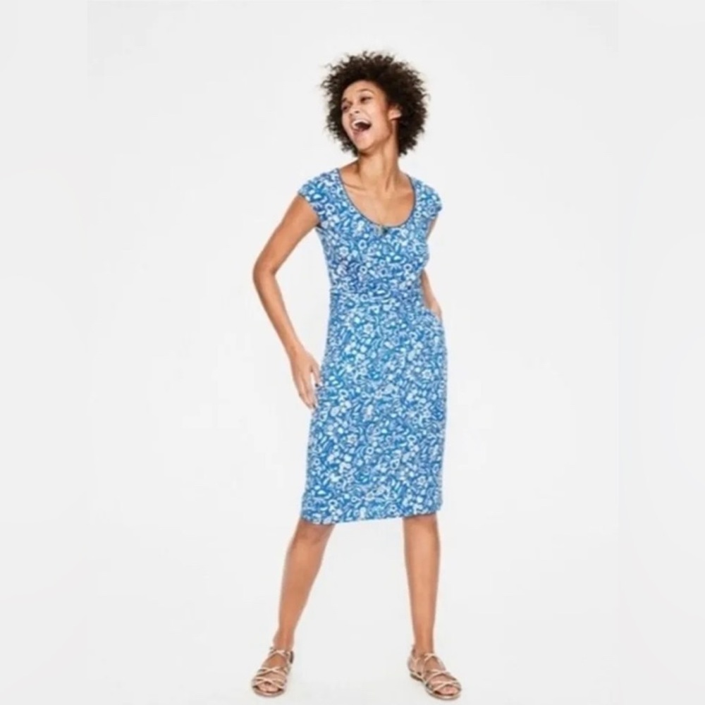Boden Margot cotton jersey dress with pockets size 4L